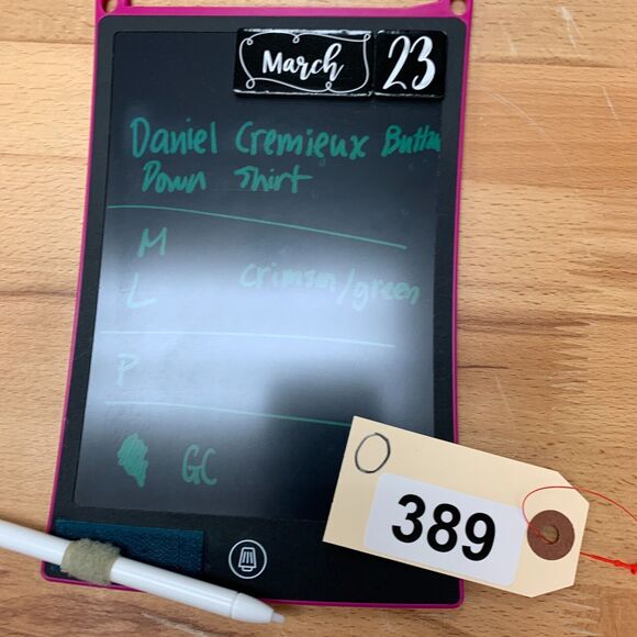 Daniel Cremieux Button Down Shirt Mens L Large Crimson Green Patterned Cotton - Picture 9 of 10